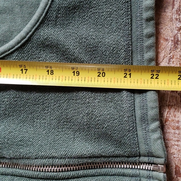 ESSENTIAL ELEMENTS Green Full Zip Hoodie Parachute Cord Drawstring SZ. M  NWOT - Picture 10 of 10
